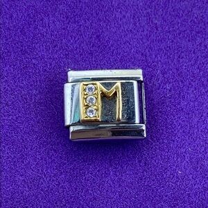 💛 Y2K Stainless Steel 18k Gold ‘M’ Initial Charm Link